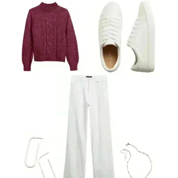 NWT Banana Republic Cozy Cable Mock-Neck Sweater - Picture 3 of 14